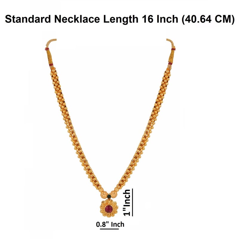 Efulgenz Indian Antique Thusi Style Necklace for Women Traditional Rhinestone Crystal Bollywood Jewelry - Image 4